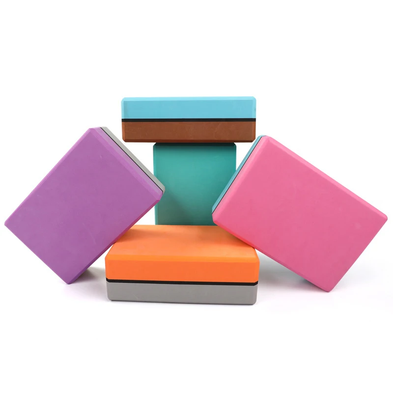 Double Color Yoga Blocks EVA Foam Bricks Provides Stability Balance for Improve Strength and Deepen Pose Props | Спорт и развлечения