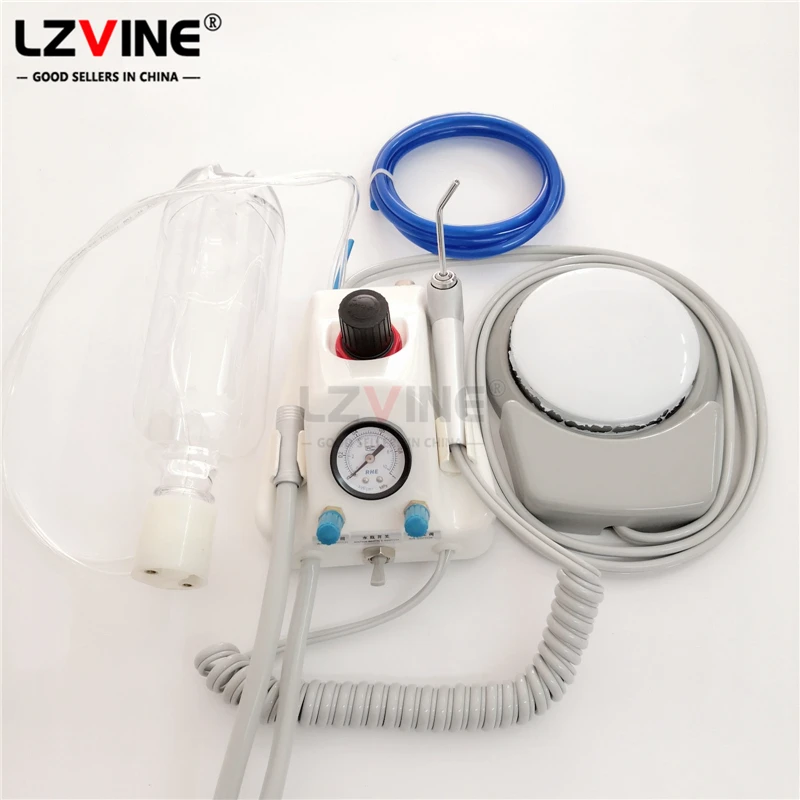 

Dental Air Turbine Unit Portable with Air Water Syringe for Dental Handpiece 2/4 Holes Teeth Whitening Lab Equipment Tool