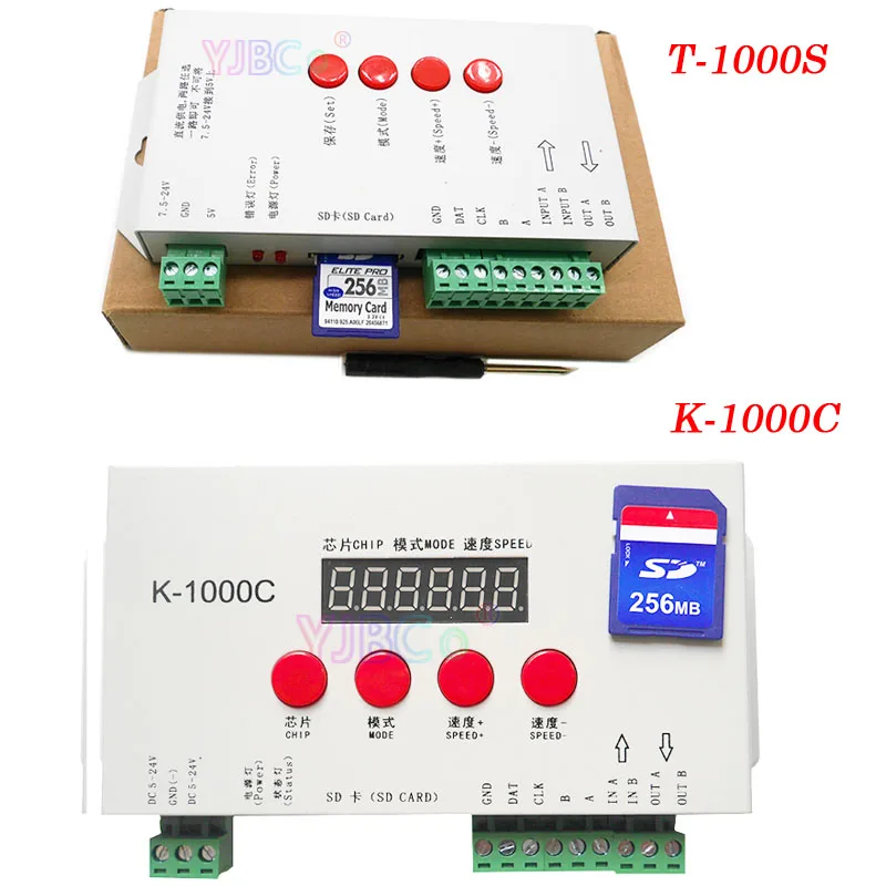 Лампа-контроллер светодиодной лампы K1000C WS2812B WS2811 APA102 T1000S WS2815 5 В 12 24 постоянного