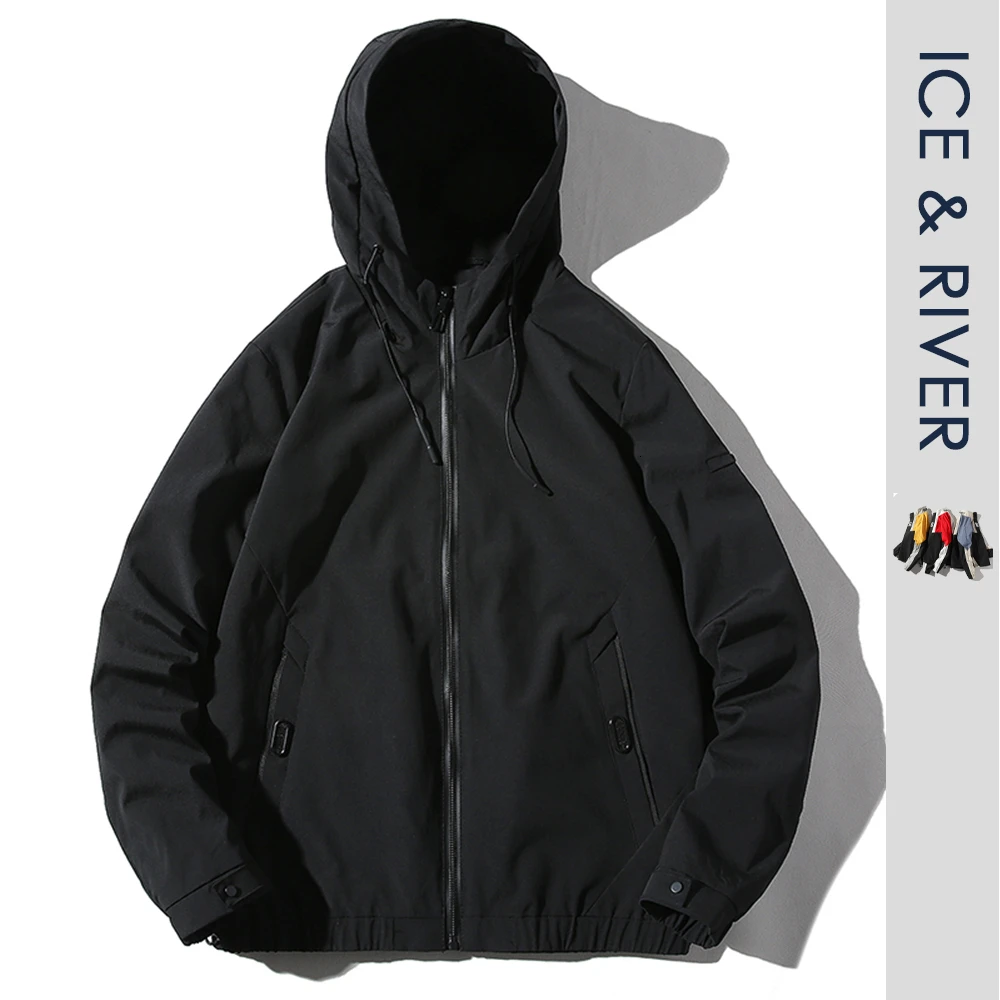 Ветровка мужская с капюшоном винтажная куртка оверсайз в стиле хип хоп уличная