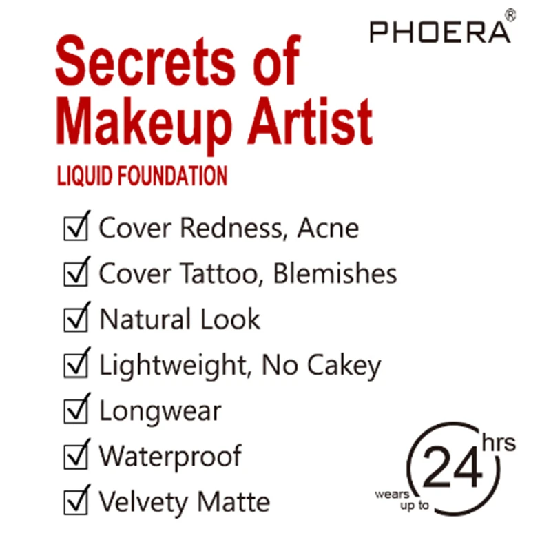 PHOERA Foundation 30 мл минеральное Сенсорное масло контроль за кожей Жидкая основа для