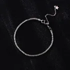 Браслет с шармами для мужчин и женщин, регулируемая цепочка серебристого цвета для пар, подарок на день Святого Валентина в простом стиле