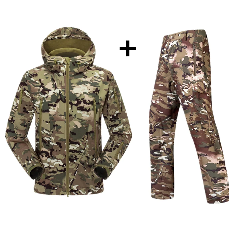 Мужские уличные водонепроницаемые куртки TAD V 5,0 Softshell охотничий наряд Термоодежда Тактический походный страйкбол спортивный костюм