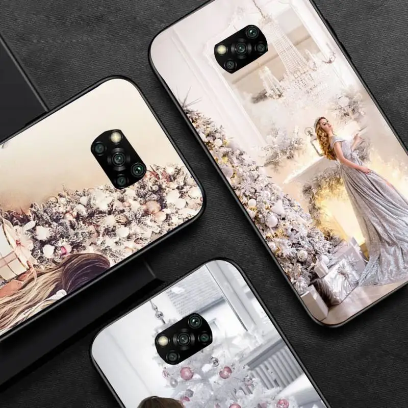 

Vogue Christmas girl Phone Case For Xiaomi redmi note mi 7 8 9 10 a s t pro max 4G 5g shell coque