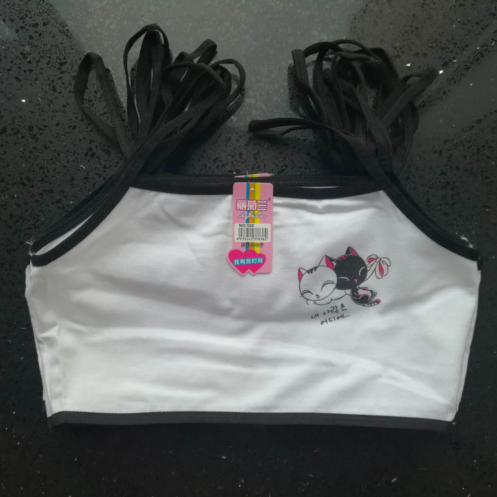 3 шт./лот хорошее качество 85% хлопок бюстгальтер для девочек детское нижнее белье