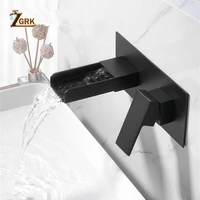 wall mounted basin faucet brass single handle mixer tap hot cold bathroom water bath matt black faucet sink
