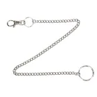 Металлическая цепочка для ремня кошелька в стиле рок панк на брюки-хипстер джинсовый брелок серебряное кольцо зажим для ключей Мужские украшения в стиле хип-хоп 1 шт. 38 см