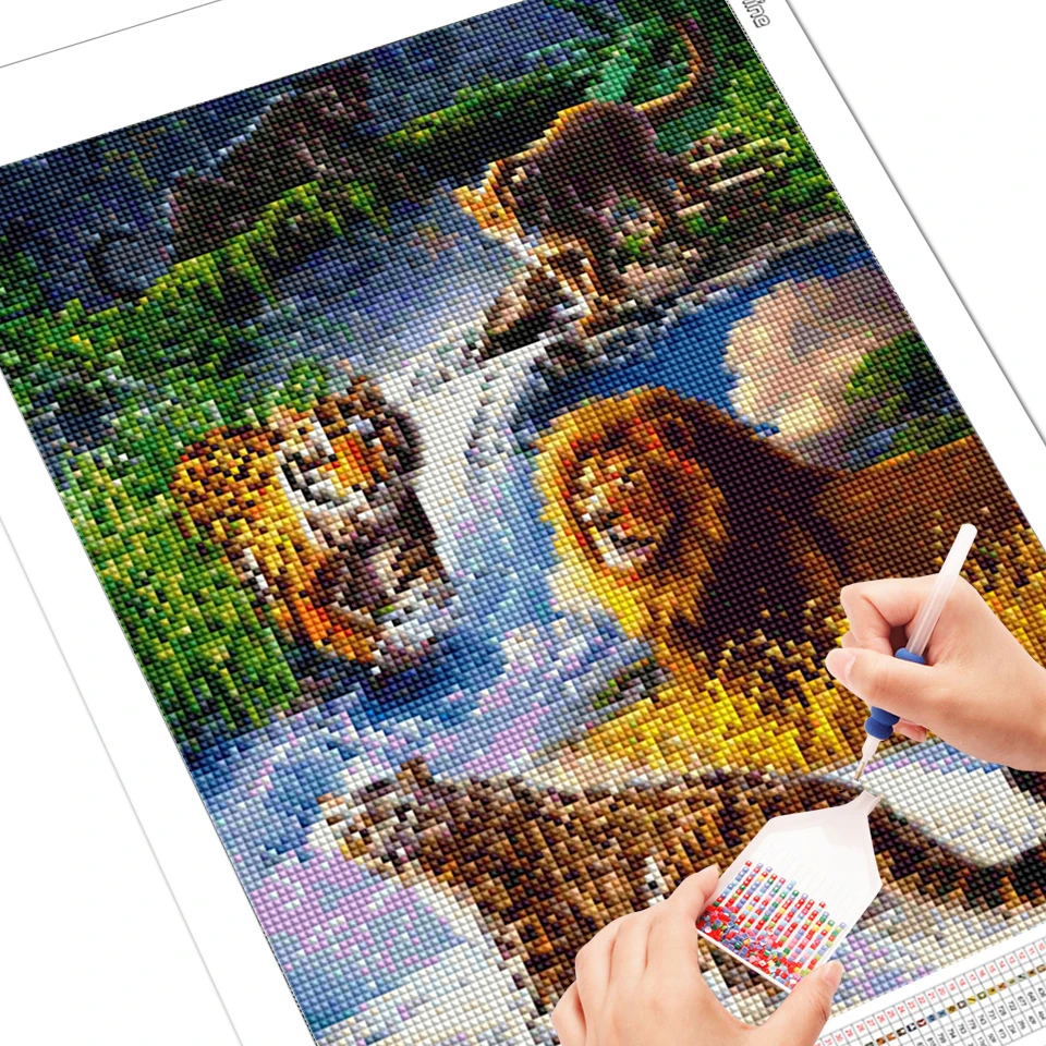 EverShine DIY алмазная вышивка крестом мозаика животное картина стразы Ручной работы