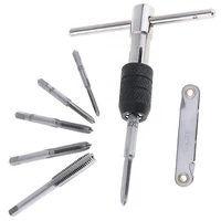 7pcslot multifunction t type hand screw thread taps drill reamer with m3 m4 m5 m6 m8 tap and screw gauge set for machine