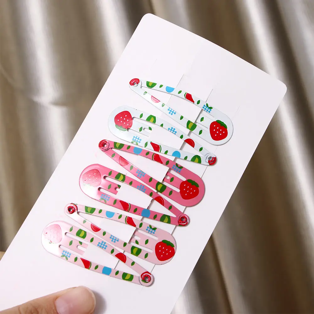 6 шт./компл. Милая вишня Заколка цветок заколки для волос Детские Девочки Клубника