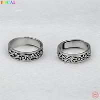 bocai s925 sterling silver charm rings 2021 popular retro eternal vine pure argentum personality hand jewelry for men women