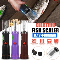 300w 4400mah portable cordless electric fish scaler fish scale scraper easy fish stripper scale remover cleaning tool waterproof