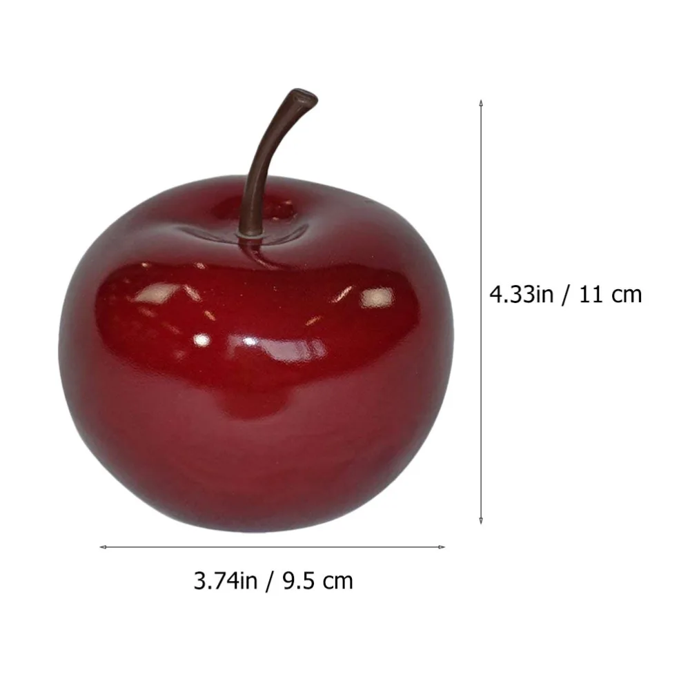

1pc Artificial Apple Desktop Adornment Ceramic Apple Model Crafts Decoration
