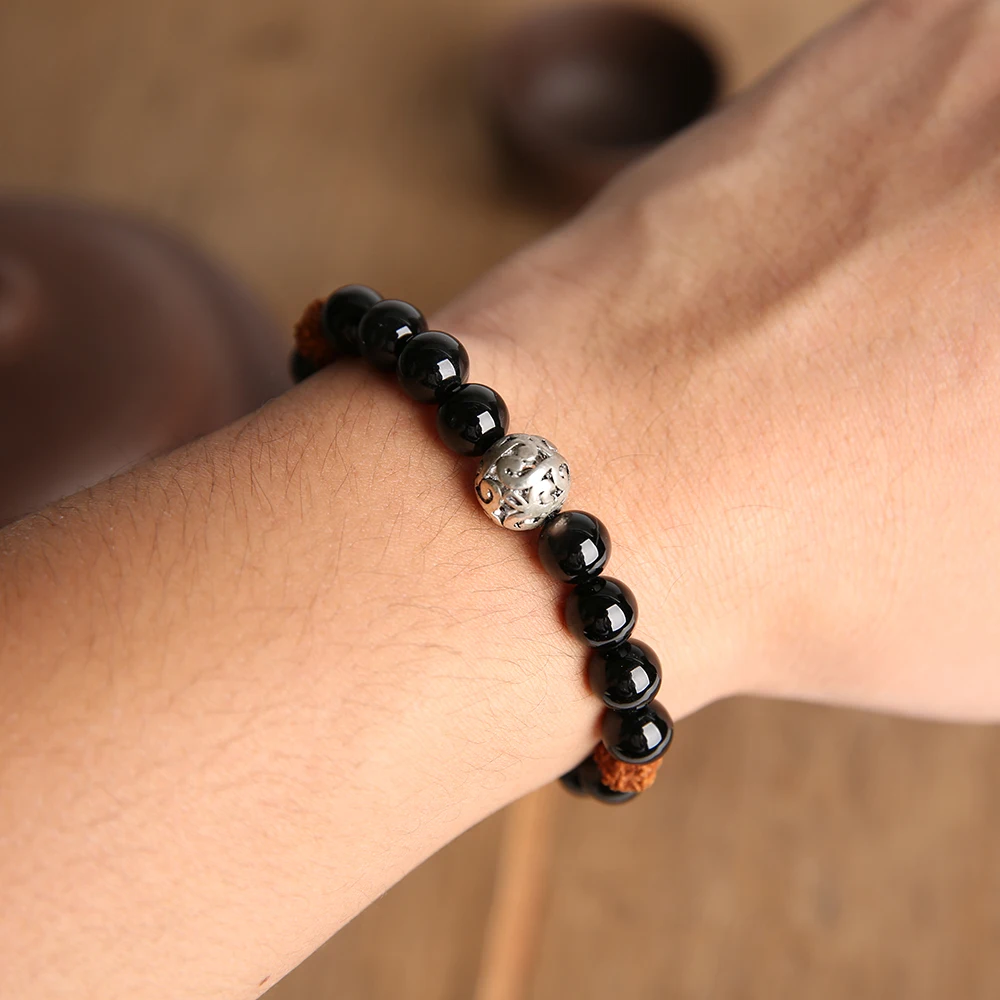 Rttooas черные браслеты из бисера с кристаллами новый модный винтажный Тибетский