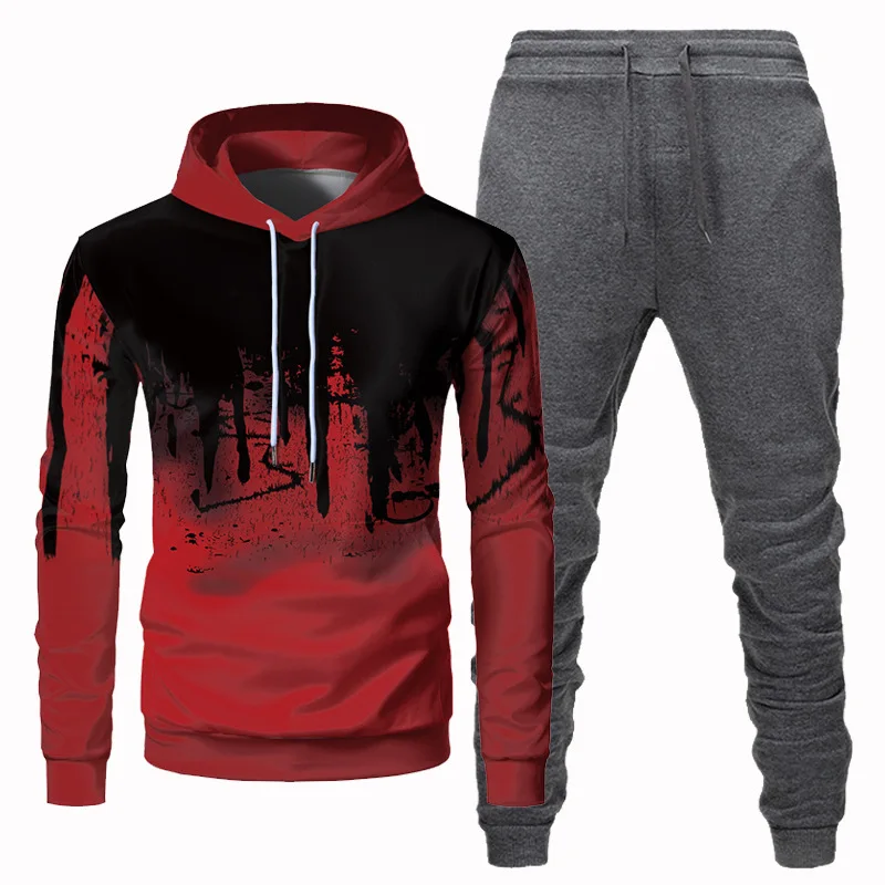 

2021 new autumn and winter men's suit hoodie + pants Harajuku sports suit casual sports shirt track suit brand sportswear