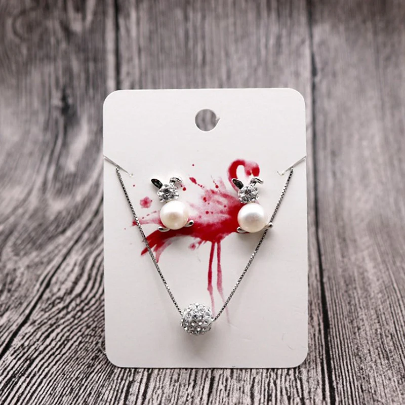 Fashion 5x7cm 50pcs/lot Elegant Women Pattern Earring Display Cards Necklace Jewelry Packing Paper Card Tag Holders Custom logo | Украшения