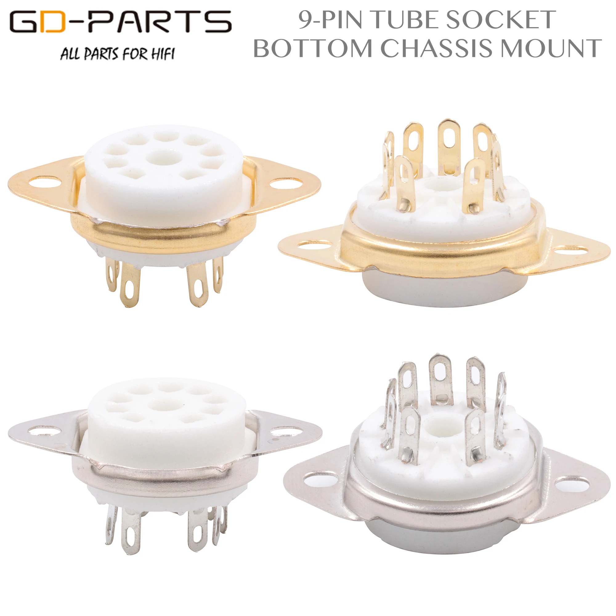 2 шт. 9 контактный керамический гнезда вакуумных трубок для 6DJ8 12AX7 ECC83 B339 CV492 6L13 12AU7