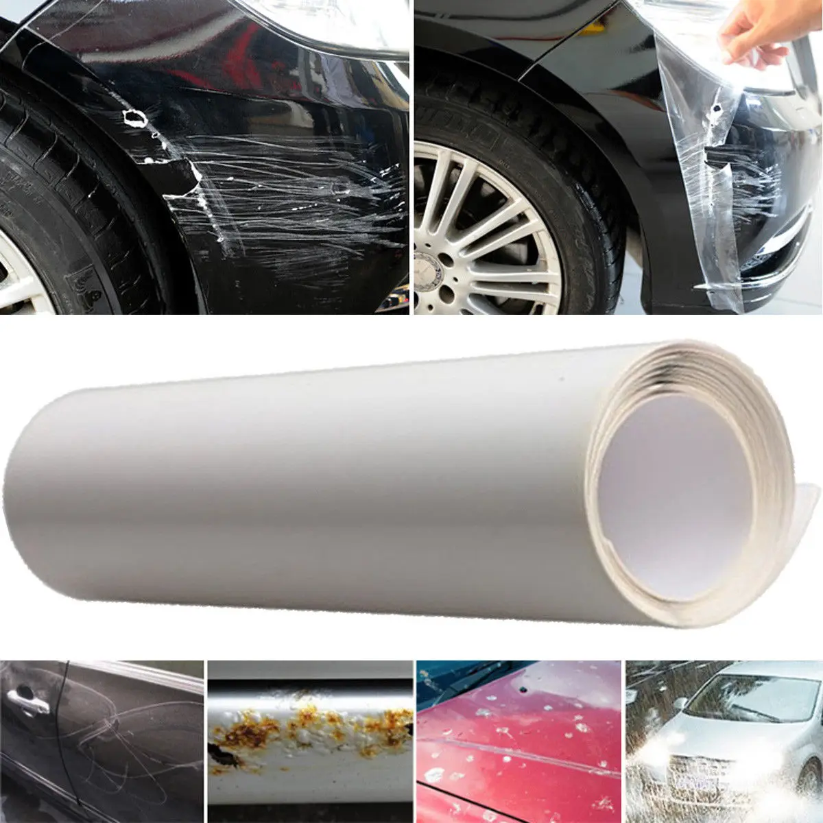 

Car Wrap Sheet Car Sticker Wrap Universal Car Protective Film Protector Body Transparent Acrylic Durable Car Wrap