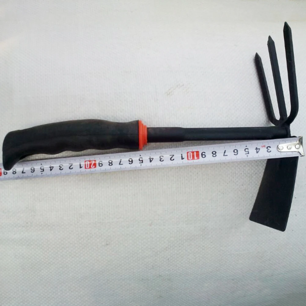 

Cultivator Digger Non Slip Iron Weeding Durable Two Head Multipurpose With Fork Hand Tool Portable Garden Hoe Excavator