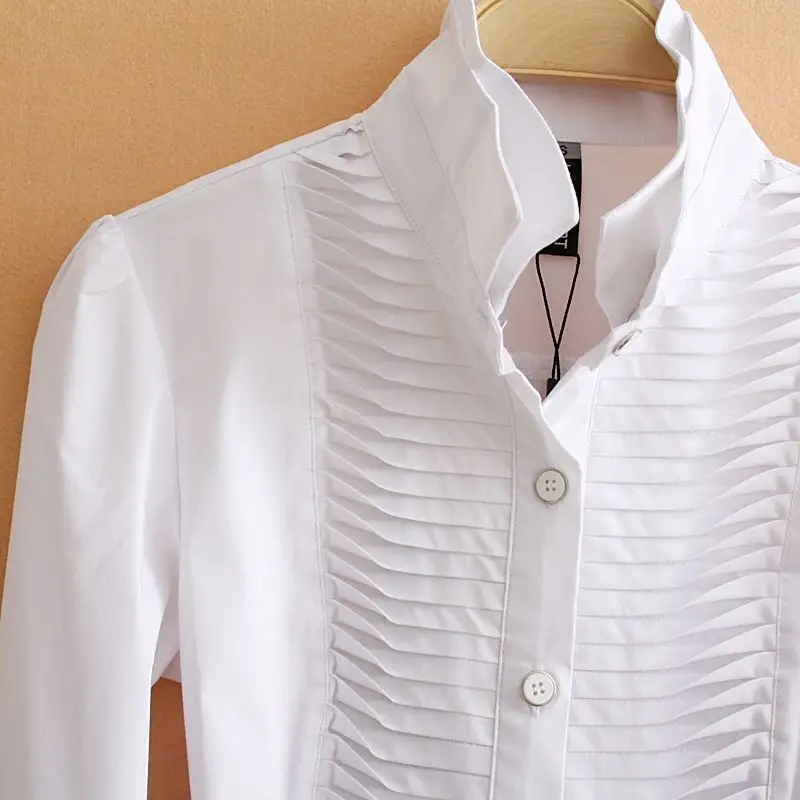 Женский офисный боди с длинным рукавом Белый Топ и блузка Осенний комбинезон