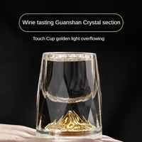15ml crystal glass small wine glass household gold foil wine glass tequilavodkachinese moutai glass bar party whiskey glass