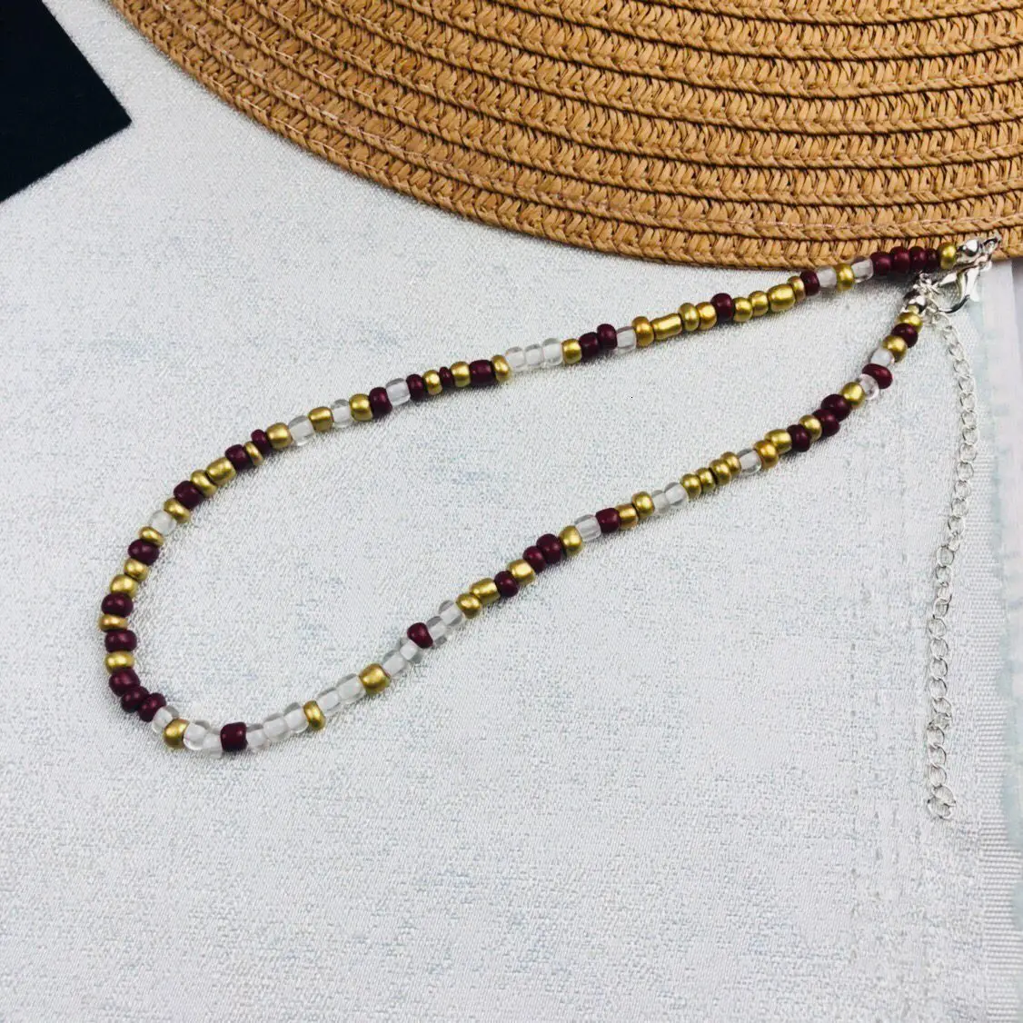 Boho красочные маленькие бусы колье для женщин Простой Бисероплетение Цветок ожерелье ручной работы воротник ювелирные изделия колье Femme