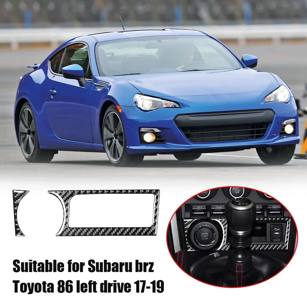 

Carbon Fiber Engine Start Stop Switch Button Trim Decor Automotive Interior Mouldings Stickers for Subaru BRZ 17-19 LHD