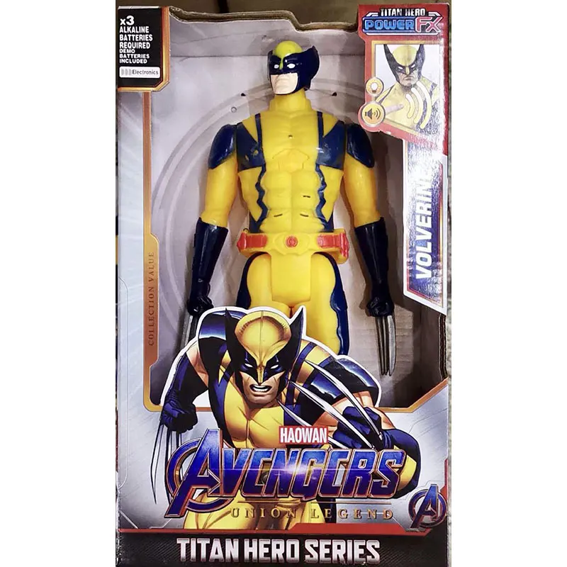 wolverine Marvel игрушки Мстители 4 фигурка супергероя Железный человек Халк Капитан Америка Тор человек паук Супермен модель игрушки - Цвет: wolverine