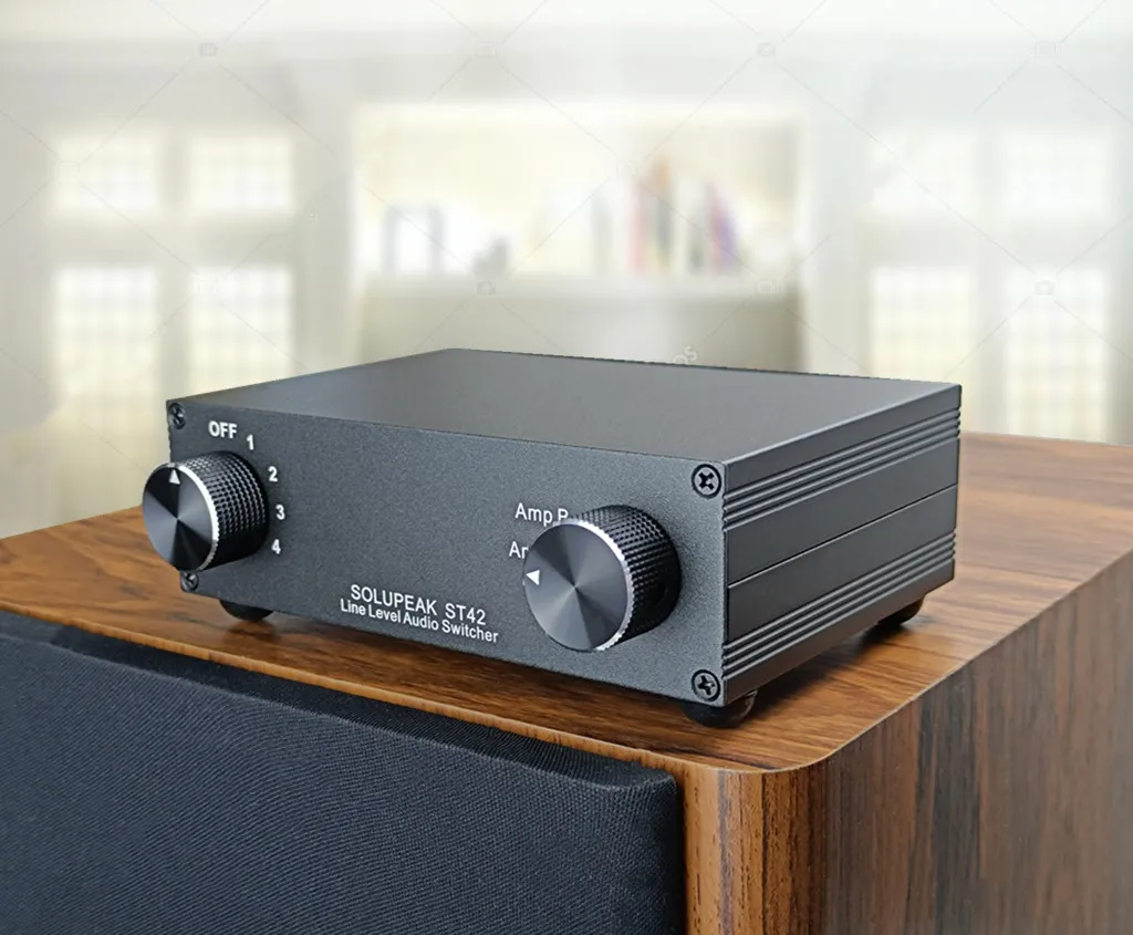 Блок-Сплиттер SOLUPEAK ST42 4-полосный аудиопереключатель RCA источник сигнала входной