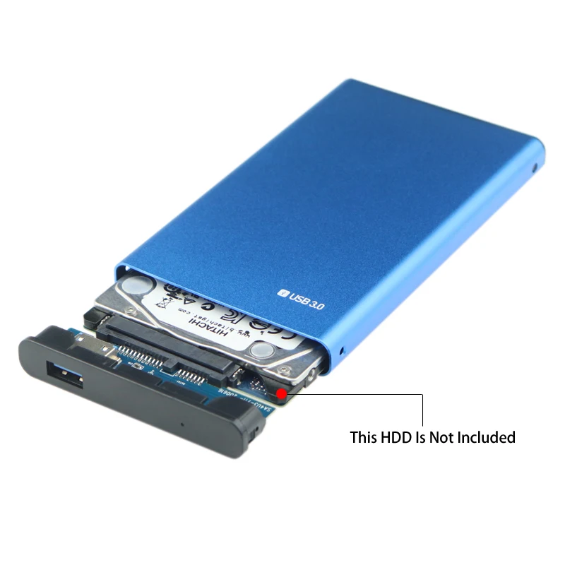 Алюминиевый корпус для внешнего жесткого диска с USB 3 0 на SATA 2 5 дюйма Ультратонкий