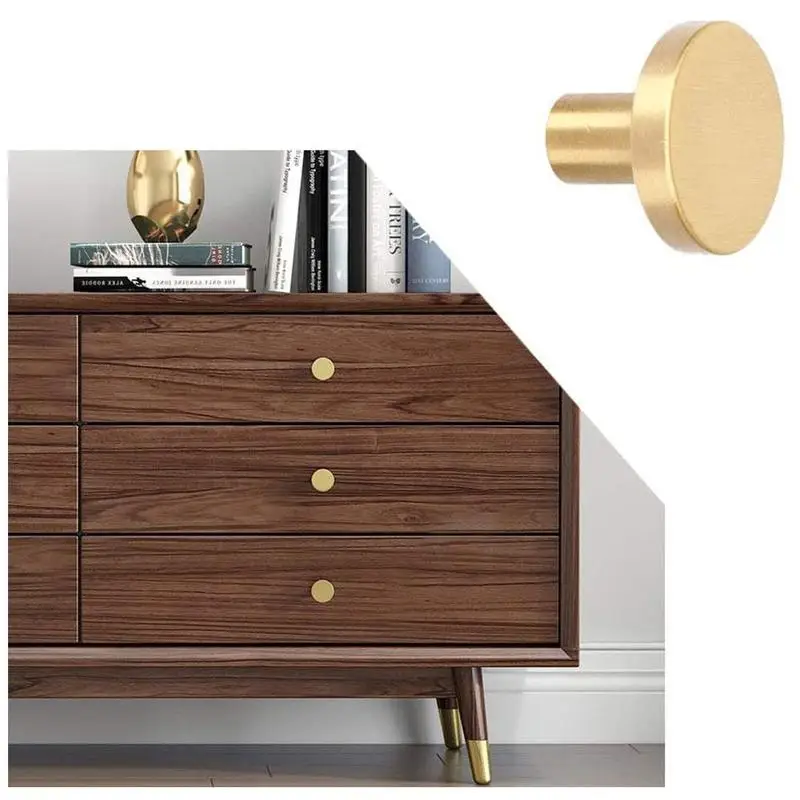 Круглая латунная ручка для двери с винтами античная рустикальная шкафа кухонная