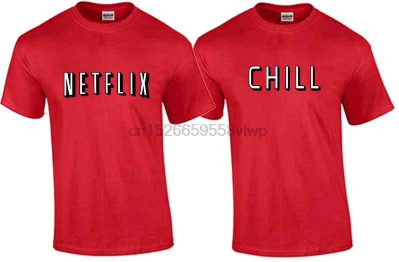 

Netflix and Chill Halloween Couples Costume T Shirt Funny Trick or Treat