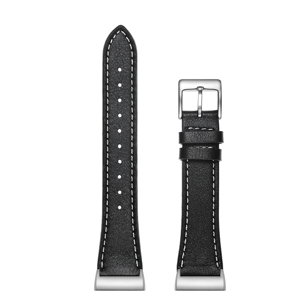 black-A Кожаный ремешок для браслета Fitbit charge 2 кожаный ремешок для Fitbit charge 3 ремешок умный Браслет Смарт-часы ремешок на запястье - Цвет: black-A