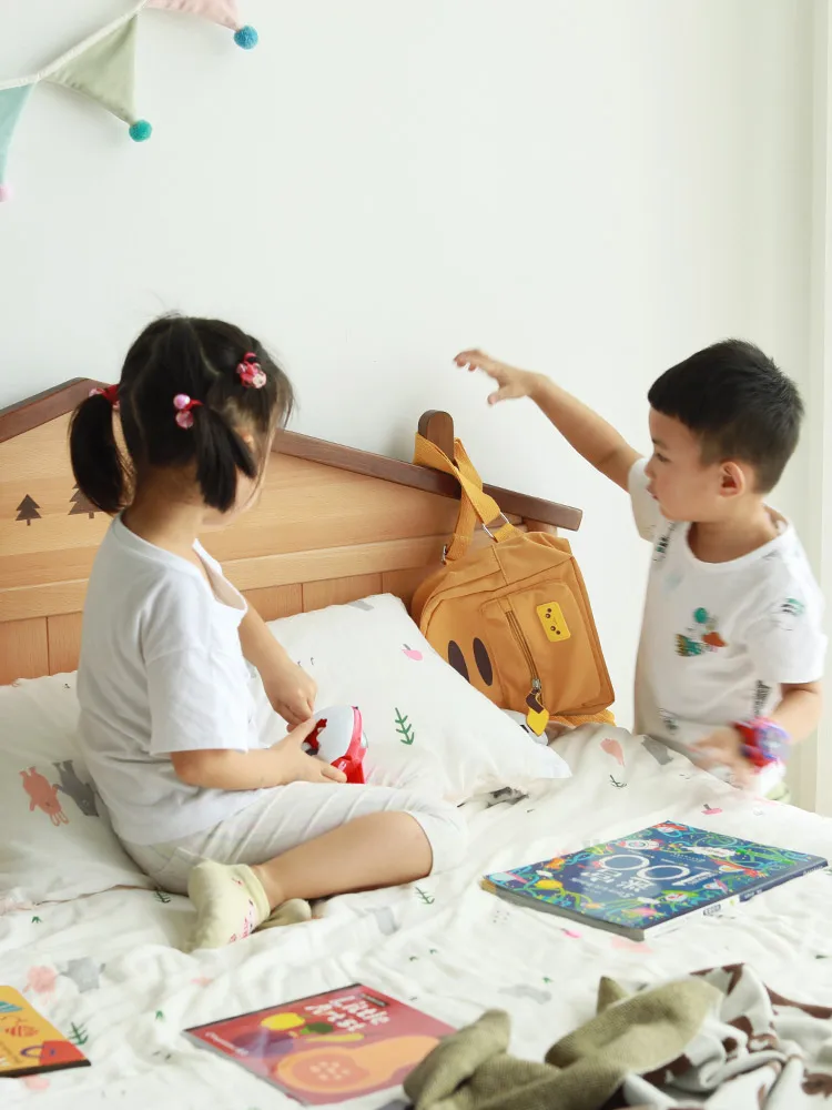 Детская кровать Beimo двухслойная Выдвижная цельная деревянная из Букового дерева