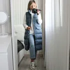 Осенний женский жилет, пальто, водолазка, плотный, теплый, черный, зимний жилет, Женский Длинный жилет, верхний жилет, женский жилет