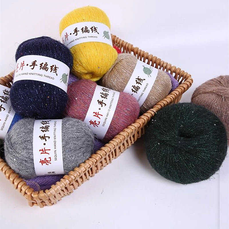 Прямая поставка 50 г/шар блестки яркий шелк Ангола влюбленные ощущения тонкая