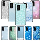 Чехол для телефона Huawei P20 P30 P40 P Smart Z + P10 Mate 30 10 20 Lite Pro, черный чехол, модные Рождественские Зимние Снежинки