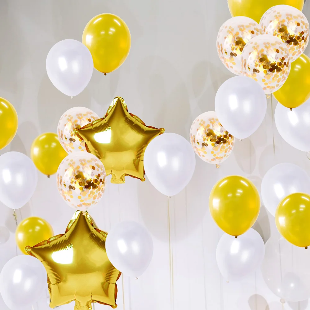 Золото 1st ко дню рождения белый баннер на день с 10 дюймов рисунком пятиконечной