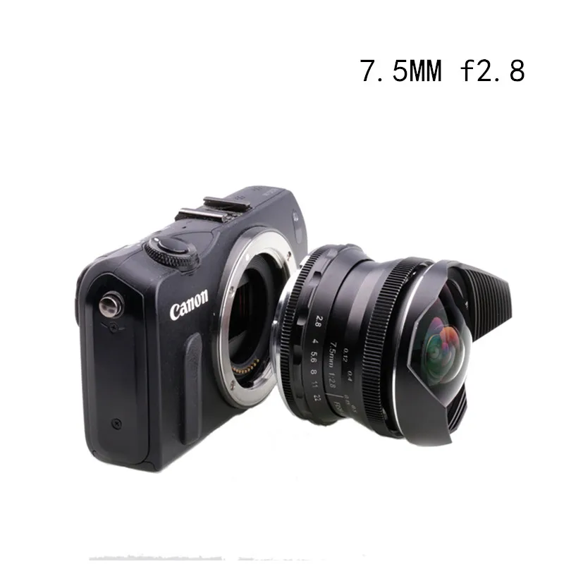 Объектив RISESPRAY 7 5 мм F2.8 рыбий глаз 180 ° для Sony NEX E mount Fuji XF APS C / Panasonic Olympus Macro 4/3