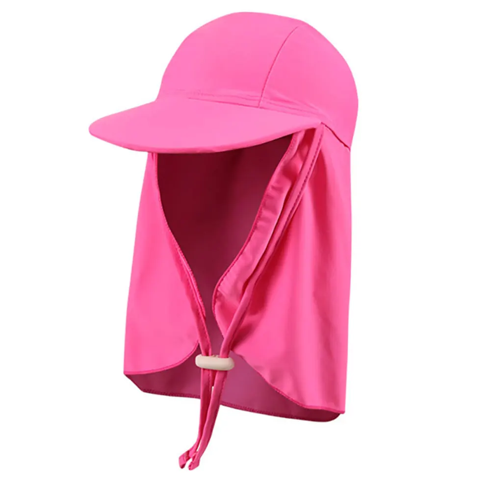 

Kids Summer Wide Brim Outdoor Windproof Anti-UV Adjustable Ear Flap Cap Sun Hat Wind and dust resistant bacterial Hat