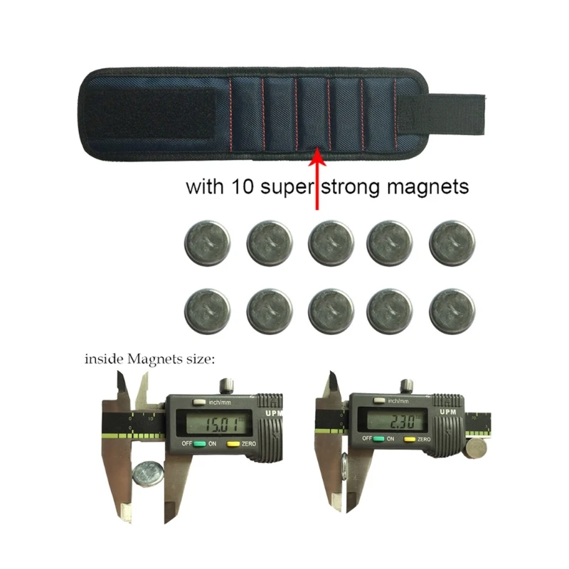

S19Z Multifunctional Magnetic Wristband Tool Belts with 10 Super Strong Magnets