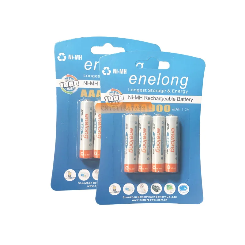 4 шт./компл. enelong 1 карта 900 мАч батарейки AAA Ni MH аккумуляторная батарея AAA|rechargeable