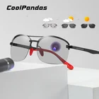 Солнцезащитные очки без оправы UV400 для мужчин и женщин, умные Поляризационные солнечные, с фотохромными линзами, дневного и ночного вождения, 2021