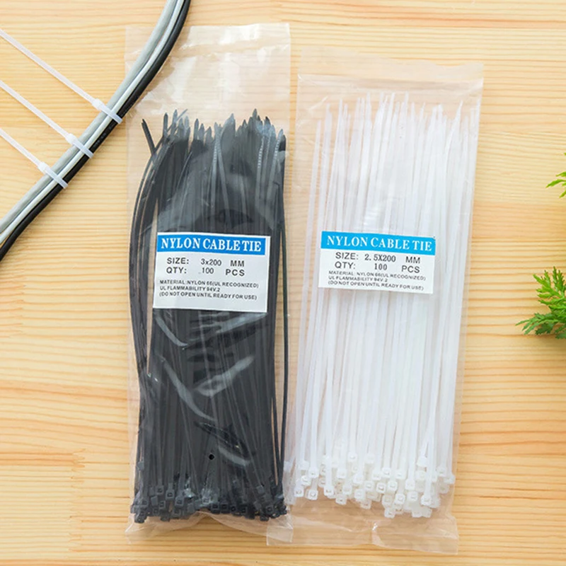 

Стяжки Нейлоновые, устойчивые к ультрафиолетовому излучению, 100 шт./компл., 15/20 см