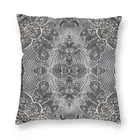 Золотистый и мягкий серый симметричный чехол для подушки с геометрическим цветочным кружевом 45x45 см домашний декоративный чехол для подушки с принтом