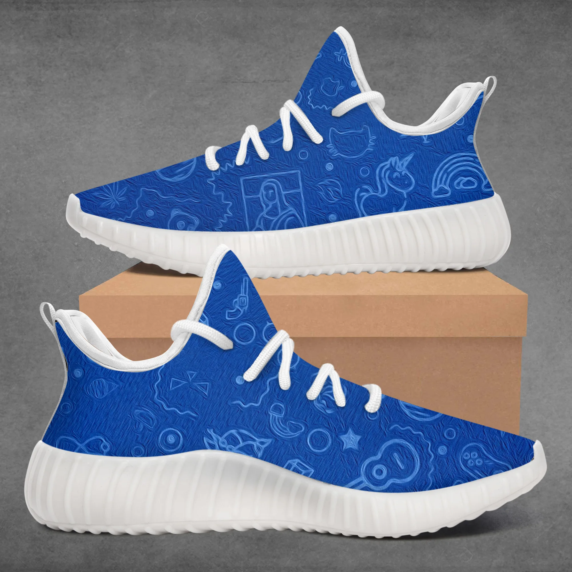 

Custom Patternator blue Mens Womens Sneakers Shoe For Youth Shoes For Girl
