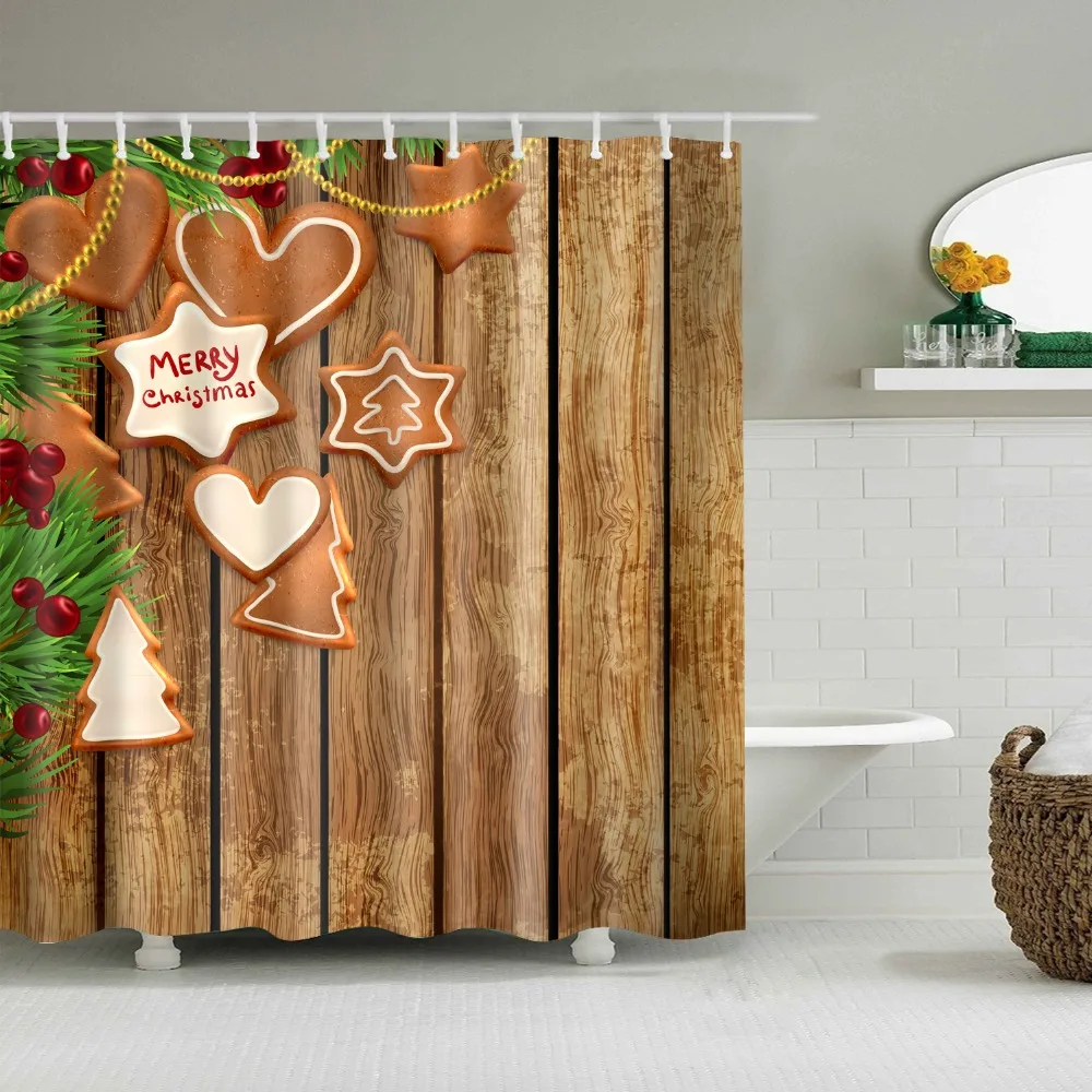 Шторка для душа в нордическом стиле водонепроницаемый занавес из полиэстера с