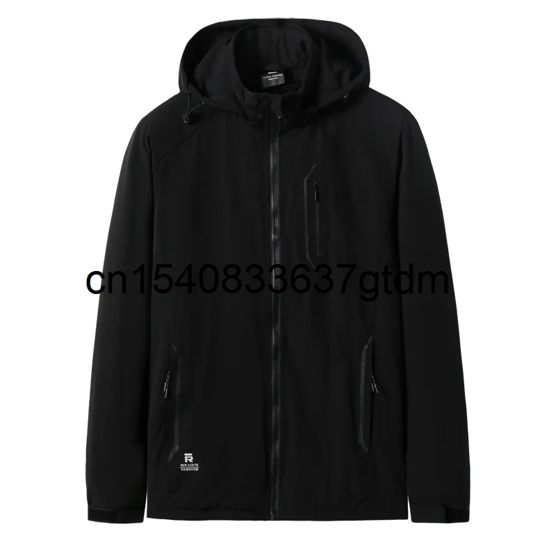 

Middle aged and old men's fashion Plush Hooded Jacket fat plus size leisure sports windbreaker coat winter wear