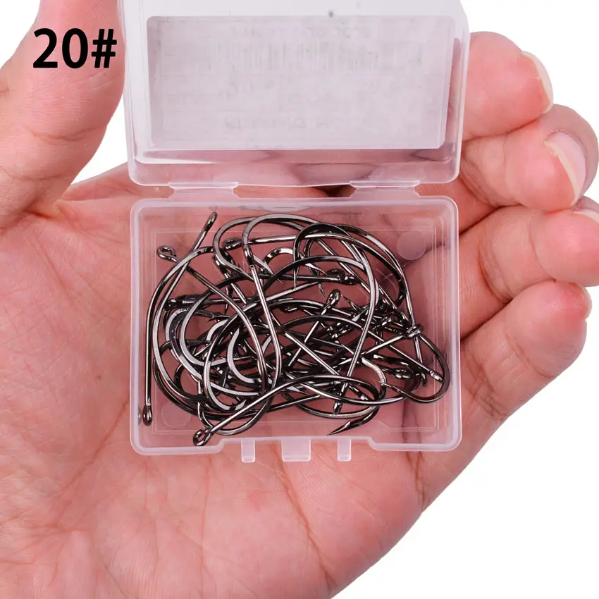 100/30 pcs High Carbon Steel Fishhooks barbed Fishing Hook Lake River Ocean Fishhook Japan Jig Barbed Hooks Tackle Box | Спорт и