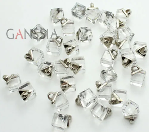 

10 шт./лот, размер: 8 мм, высококачественные пуговицы с имитацией драгоценных камней, Бонни, Квадратные прозрачные Кристальные пуговицы для од...